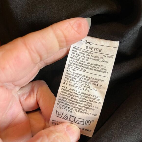 Banana Republic "Linen Look" Skirt Camel Mini Back Zip Fully Lined size 8P - Picture 7 of 8